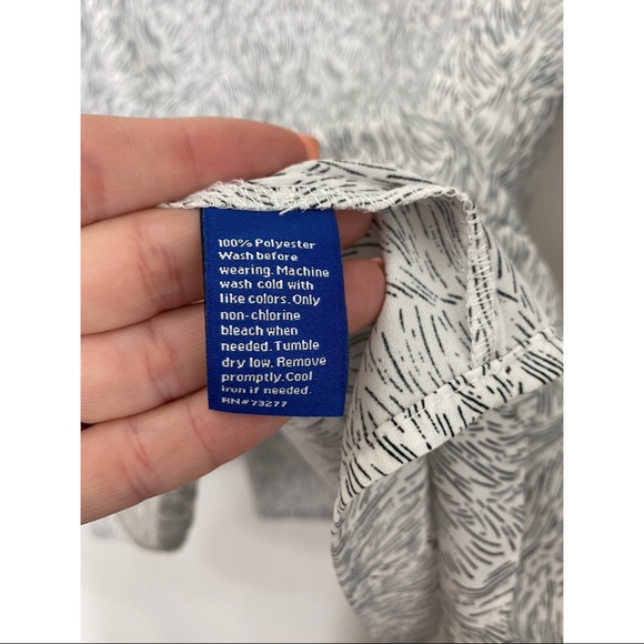 APT.9 Black and White Ruffle Peplum blouse - Picture 4 of 5